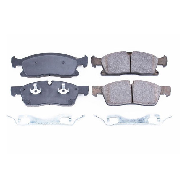 PowerStop 17-1629 Z17 Evolution Ceramic Brake Pads - Front for 13-15 Jeep Grand Cherokee WK2 with 350mm Front Rotors; Vented Rear Rotors - excluding SRT8/SRT
