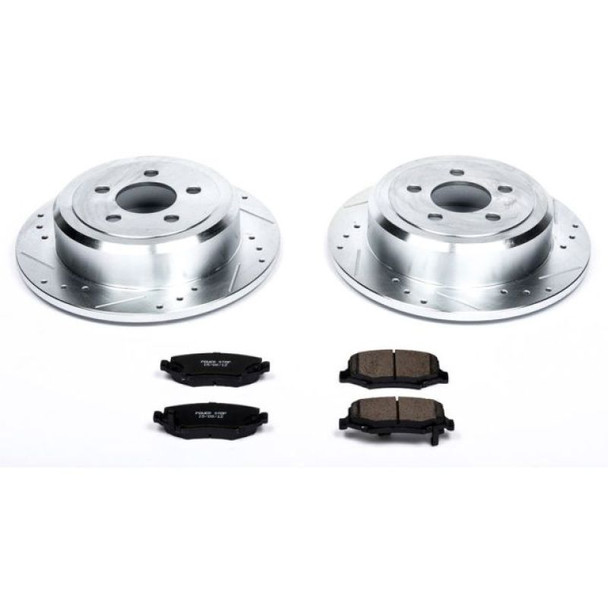 PowerStop K3046 Rear Z23 Evolution Sport Performance 1-Click Brake Kit for 08-12 Jeep Liberty KK