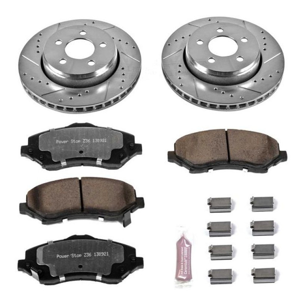 PowerStop K1631-36 Front Z36 Extreme Performance Truck & Tow Brake Kit for 08-12 Jeep Liberty KK