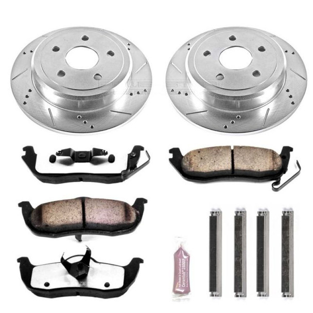 PowerStop K2221-36 Rear Z36 Extreme Performance Truck & Tow Brake Kit for 05-10 Jeep Grand Cherokee WK2 & Commander XK