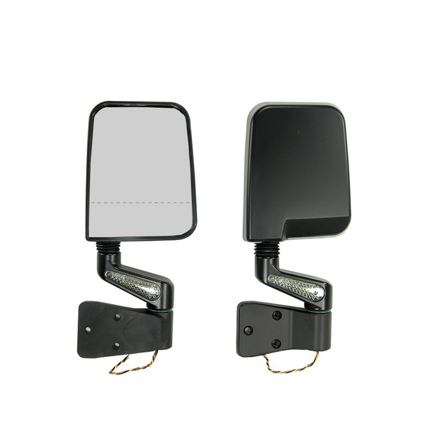 Rugged Ridge 11015.02 LED Mirrors in Black with Dual Focal Point on Passenger Side for 87-02 Jeep Wrangler YJ & TJ