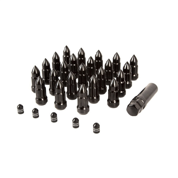 Rugged Ridge 16715.27 Bullet Style Lug Nut Kit with Aluminum Valve Stem Caps