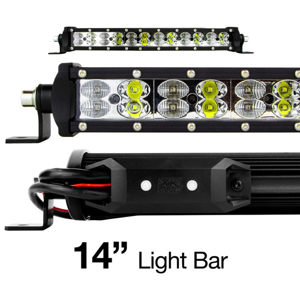 XKGLOW Multi-Color RGBW LED Light Bars with XKchrome Smartphone App for 07-26 Jeep Wrangler JK, JL & Gladiator JT