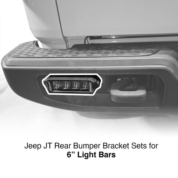 XKGLOW XK-BRC-JT-RB Rear Bumper 6" Bar Bracket for 20-26 Jeep Gladiator JT