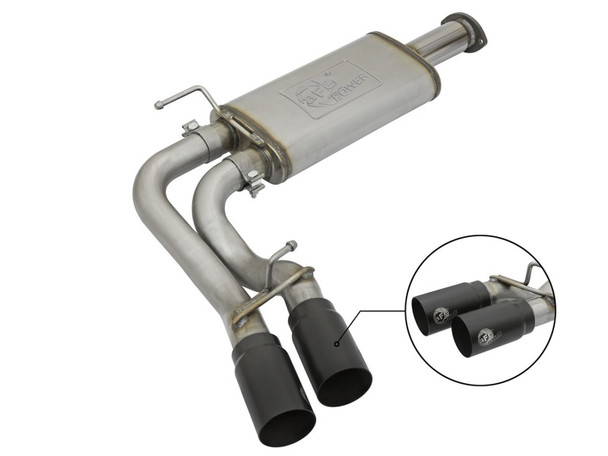 aFe Power Rebel Series 3" to 2.5" Mid-Cab Exit Stainless Steel Cat-Back Exhaust System for Toyota Tacoma 16-23 V6-3.5L
