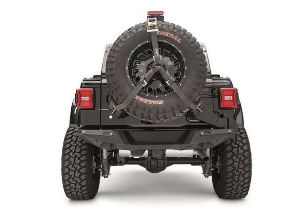 Fab Fours JL2070-1 Slant Back Tire Carrier for 18-26 Jeep Wrangler JL
