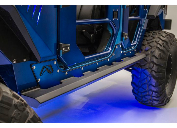Fab Fours JK07-G1450-1 Light Rock Sliders for 07-18 Jeep Wrangler Unlimited JK