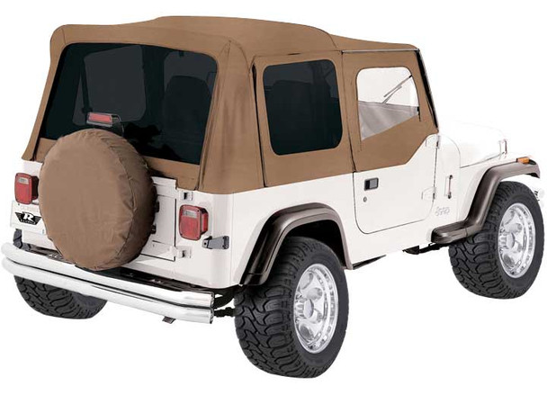 Rampage Products Replacement Top Plus Soft Top with Tinted Windows & Upper Door Skins for 97-06 Jeep Wrangler TJ