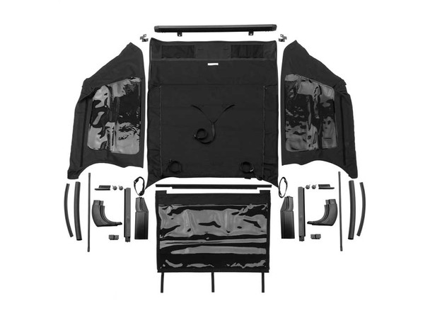 Rampage Products 106635 Frameless Complete Trail Top in Black Diamond for 04-06 Jeep Wrangler Unlimited TJ