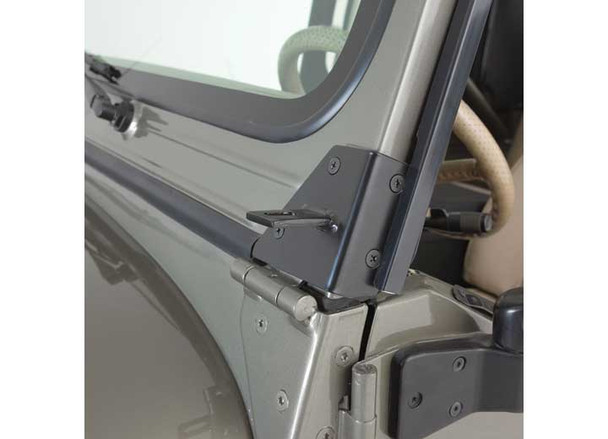 Rampage Products 7609 Windshield Light Mount Brackets for 76-95 Jeep CJ-5, CJ-7, CJ-8 Scrambler & Wrangler YJ