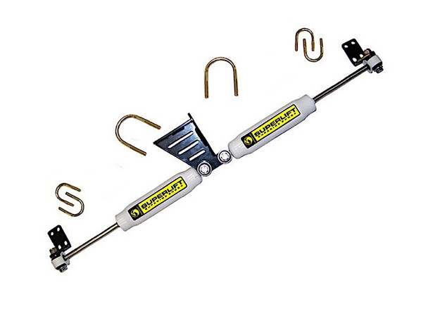 RealTruck Superlift 92095 High Clearance Dual Hydraulic Steering Stabilizer Kit for 07-18 Jeep Wrangler JK