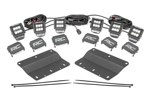 Rough Country Triple LED Fog Light Kit for 21-26 Ford Bronco