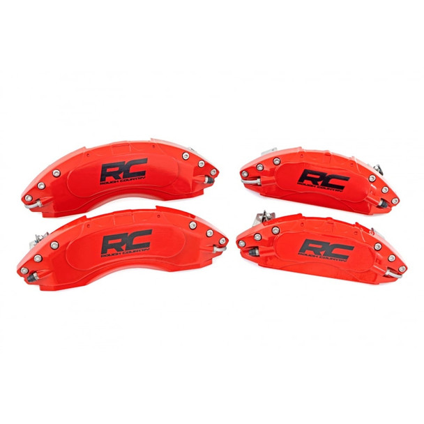 Rough Country Caliper Covers Front and Rear (Red) - 71110