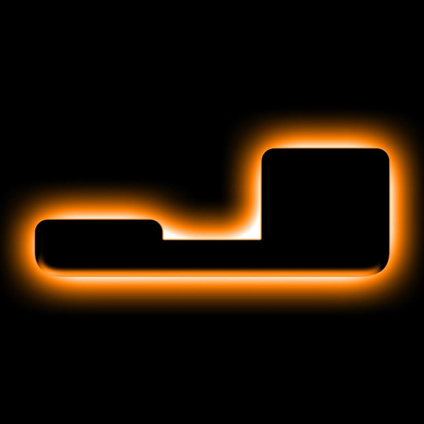 Oracle Lighting Universal Illuminated Amber LED "J" Letter Badge (Matte Black) - 3141-J-005