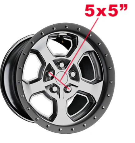 Jeep bolt pattern close-up