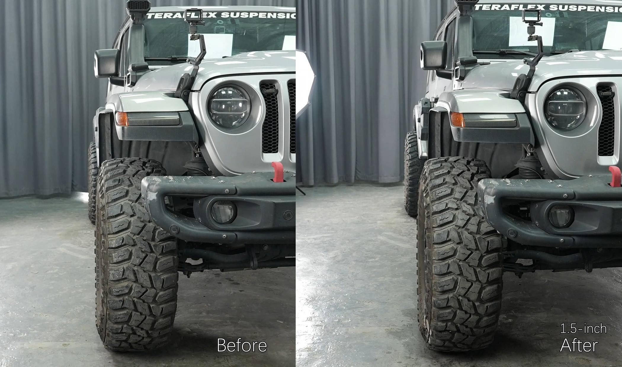 Jeep wheel spacer installation photo
