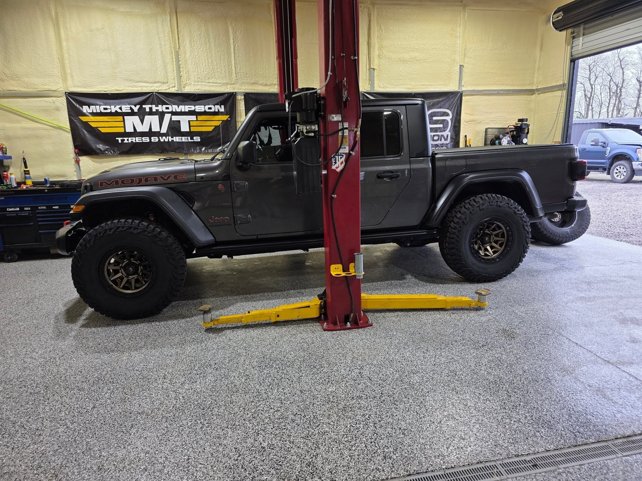 Jeep Gladiator Mojave on 37 inch tires with stock suspension, installed at Offroad Source in Paulding, Ohio