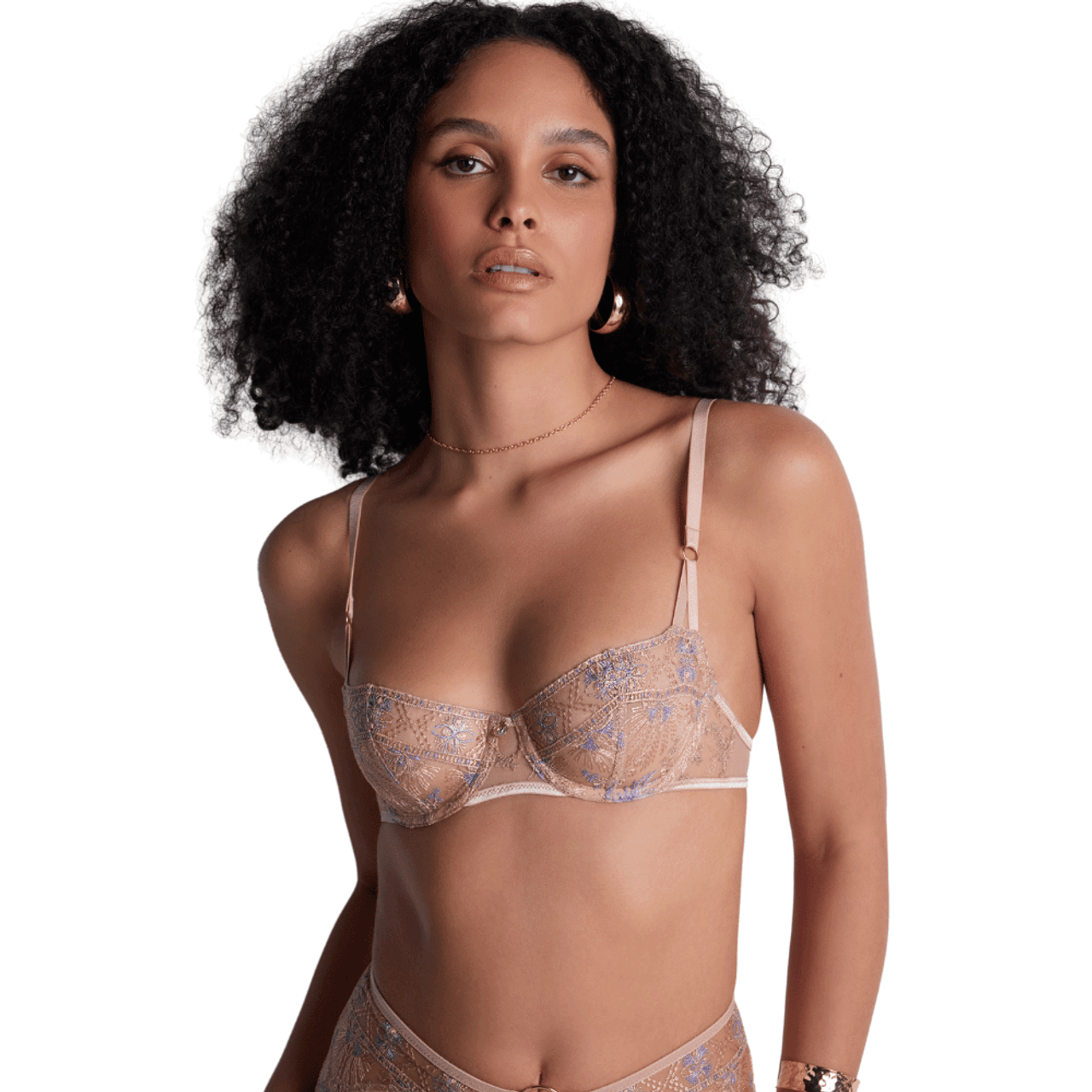 新作【Aubade】Sound of Heart ハーフカップブラ Aubade Sound of Heart Half Cup Bra - Plums Lingerie