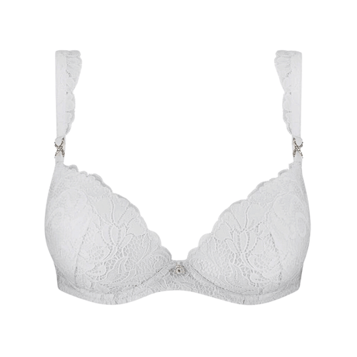 Aubade Mon Bijou Push Up Bra UAN08 White - bridal lingerie - wedding lingerie