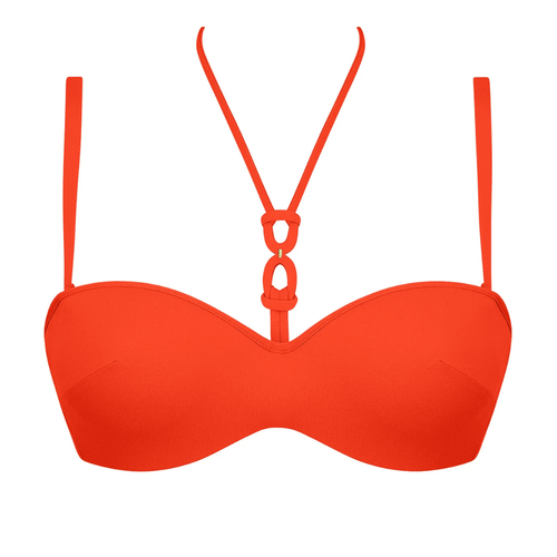 Lise Charmel Grace Infinie Orange Bandeau Bikini Top Lise Charmel Grace Infinie Orange Bandeau Bikini Top