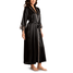 Linea Donatella Kaoru Black Satin Dressing Gown