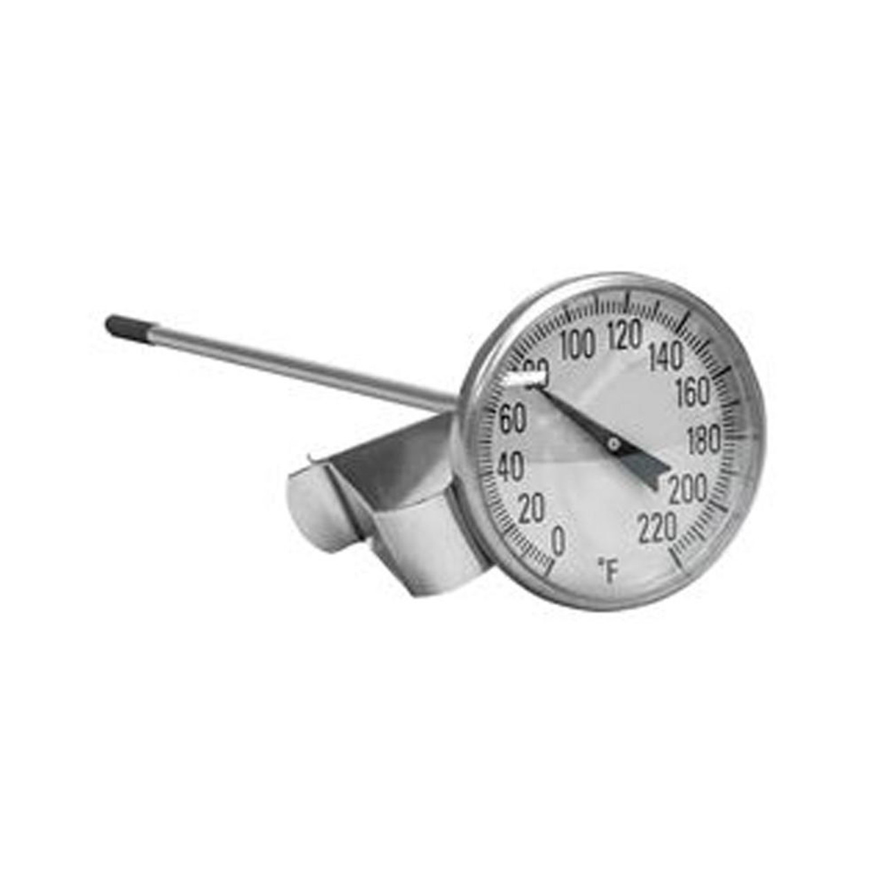 Pocket Dial Concrete Thermometer, 25 to 125F, 5in Stem, 1in Dial