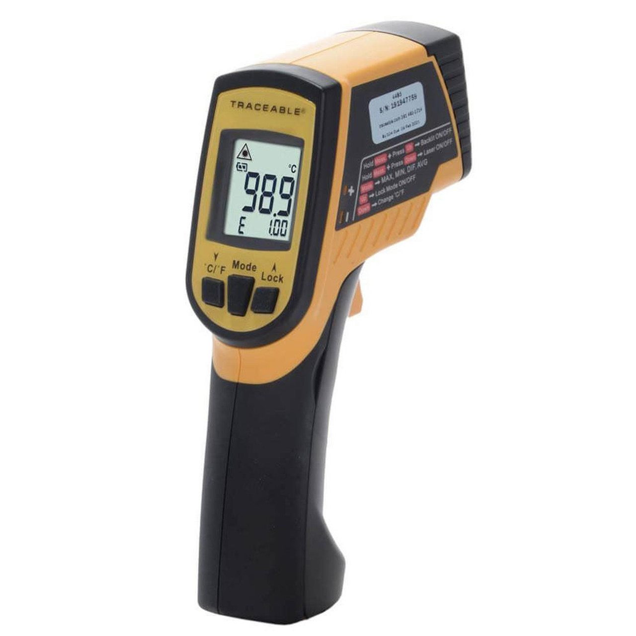Traceable Infrared Dual-Laser Thermometer