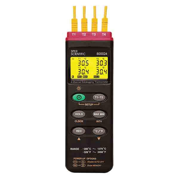 4Channel Thermometer w/ NIST Certification Digital Thermometers and