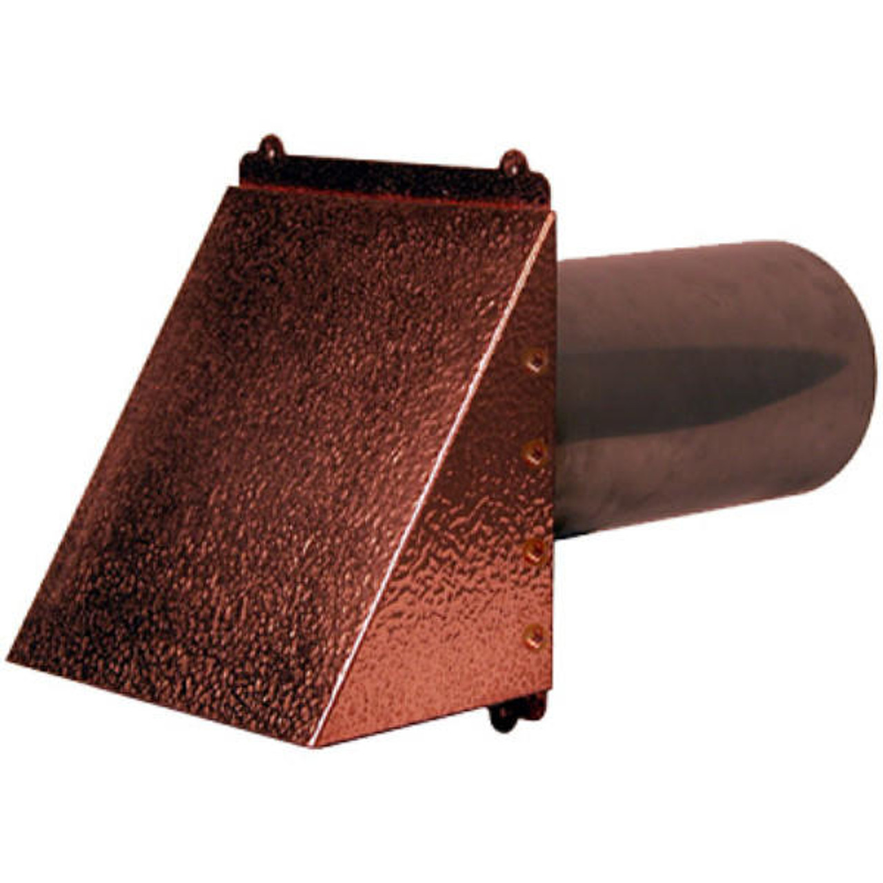 Copper 6in Dryer Vent Stucco Mount w/ Flapper and Screen