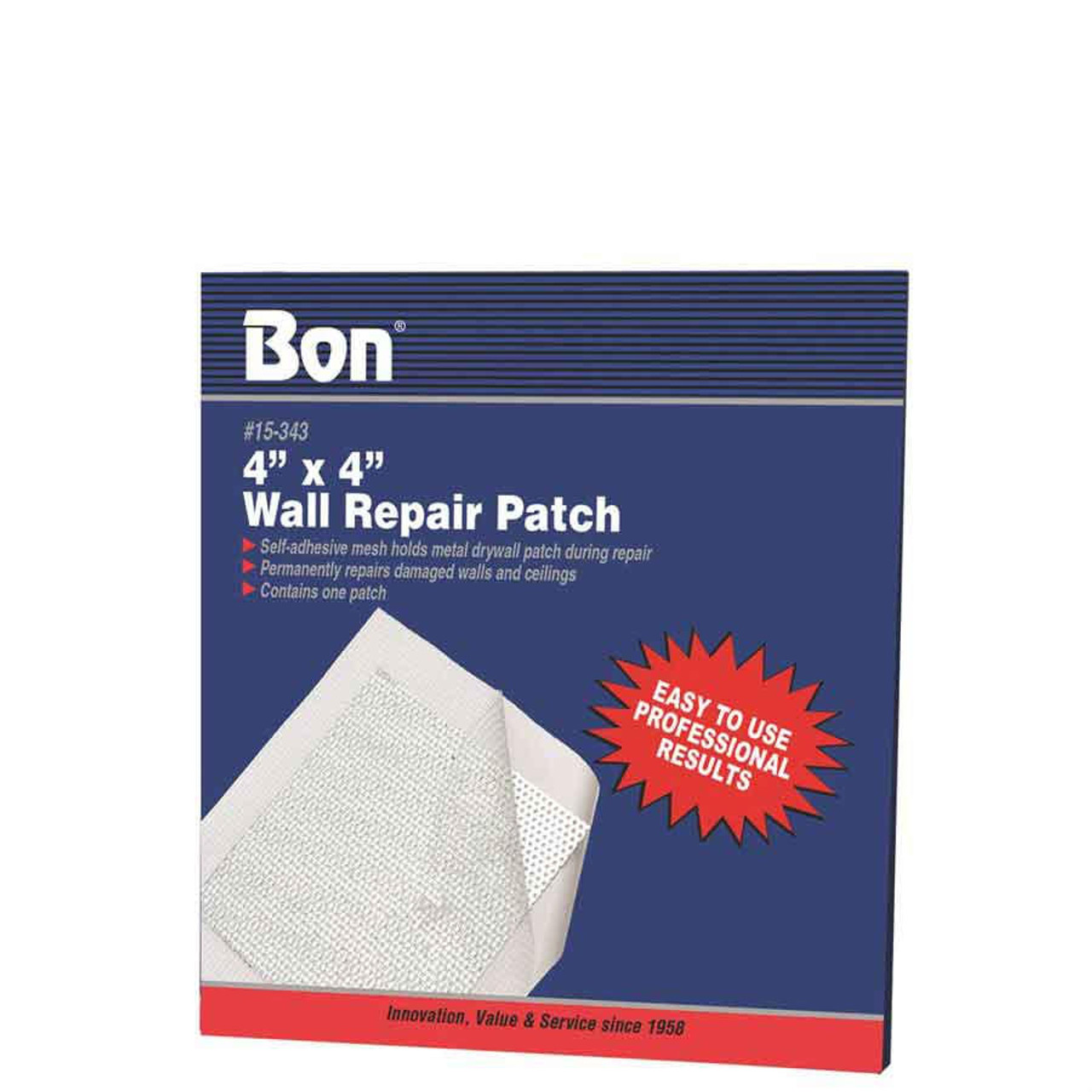 Bon 15-461 4-Inch by 4-Inch Self Adhesive Wall Repair Patch 50-Pack