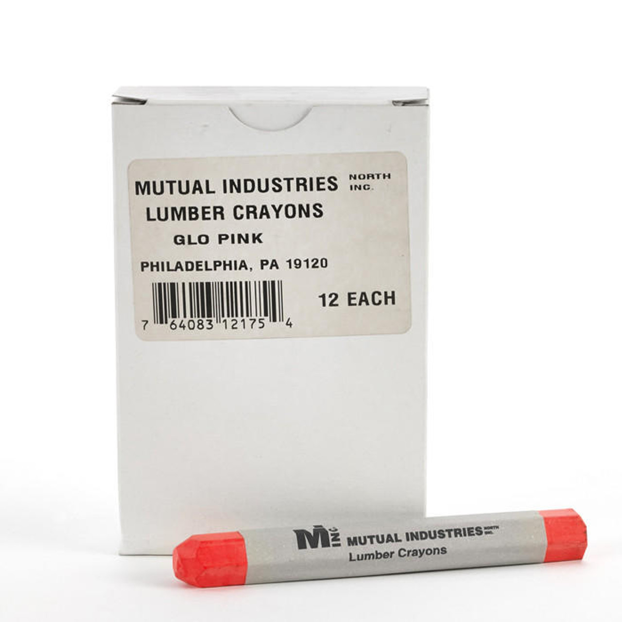 Mutual Industries Lumber Crayons, Yellow, 12/Box