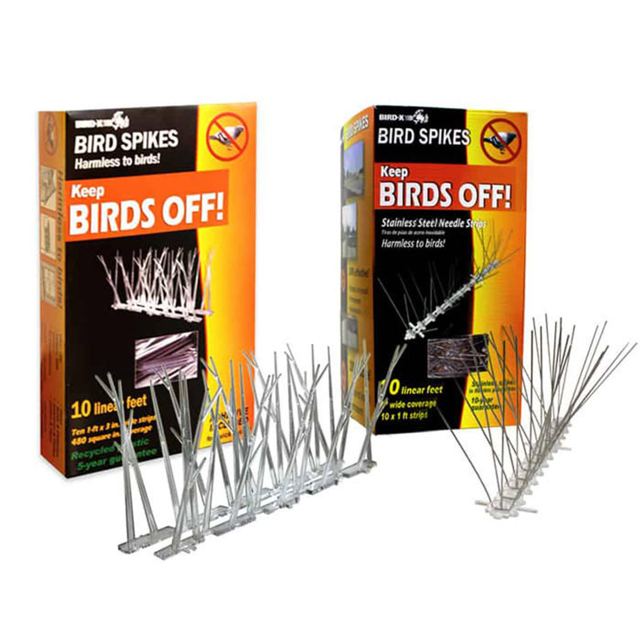 BirdX STS10R Bird Spike Kit, Stainless Steel Spikes 10 ft. Grain