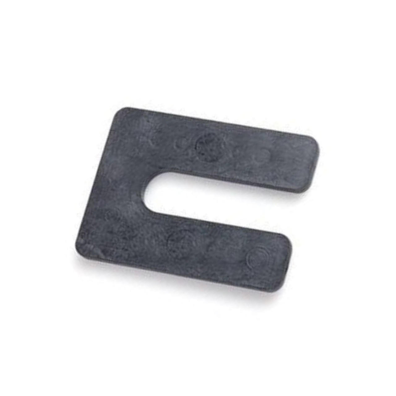 Glazelock GLZ24 NonInterlocking Plastic Horseshoe Shim, Black, Solid