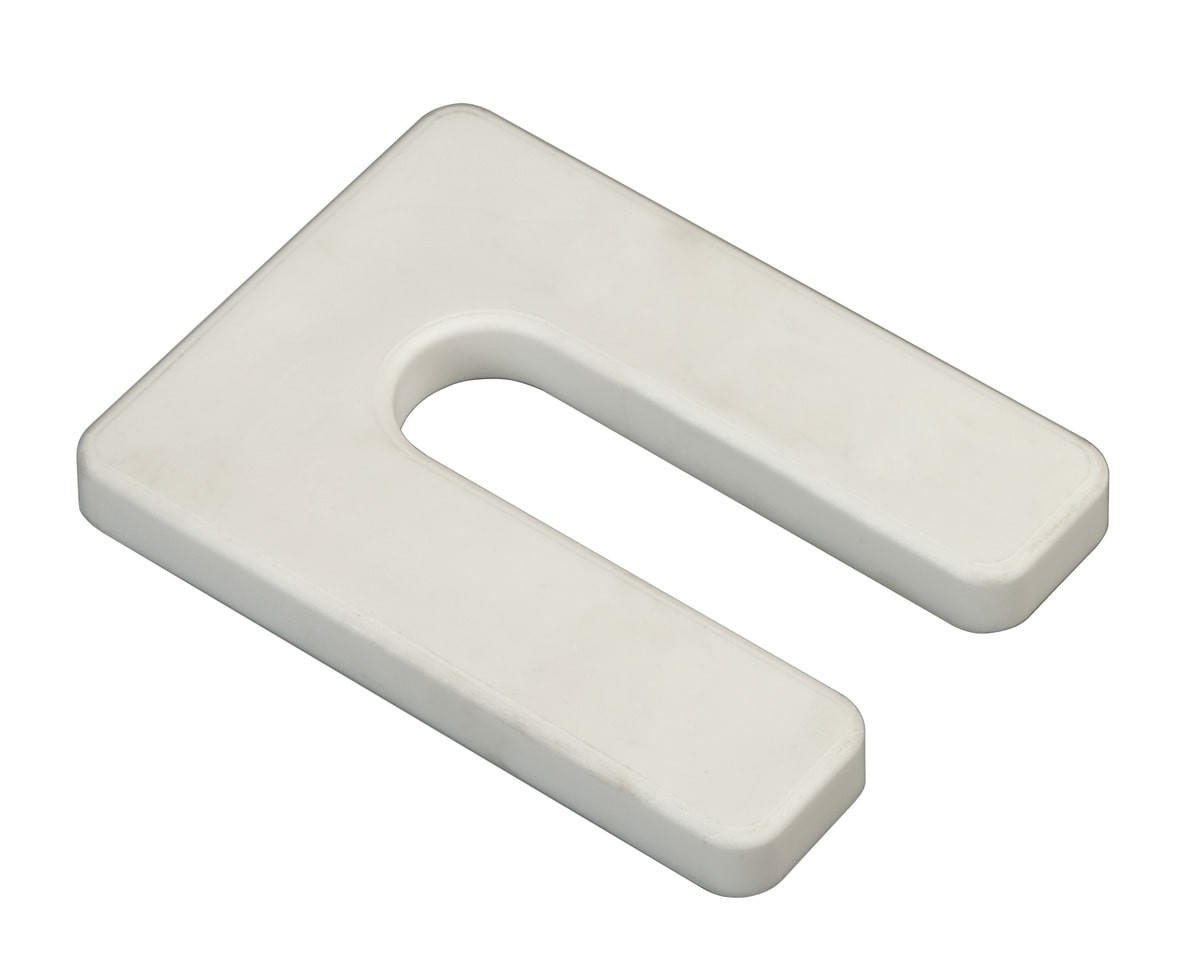 Non-Interlocking Horseshoe Shim, White, 3x4x3/8in (250/Case