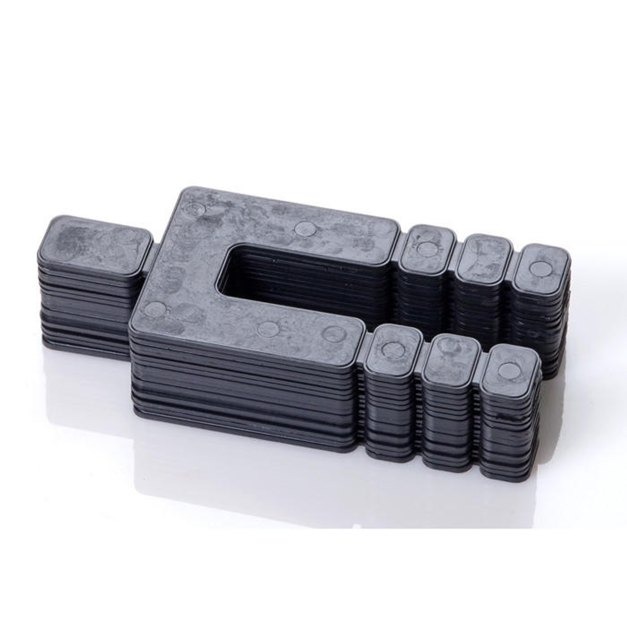 Stackable Horseshoe Shims, Black, 4-1/2 x 1in (60) 16 Packs