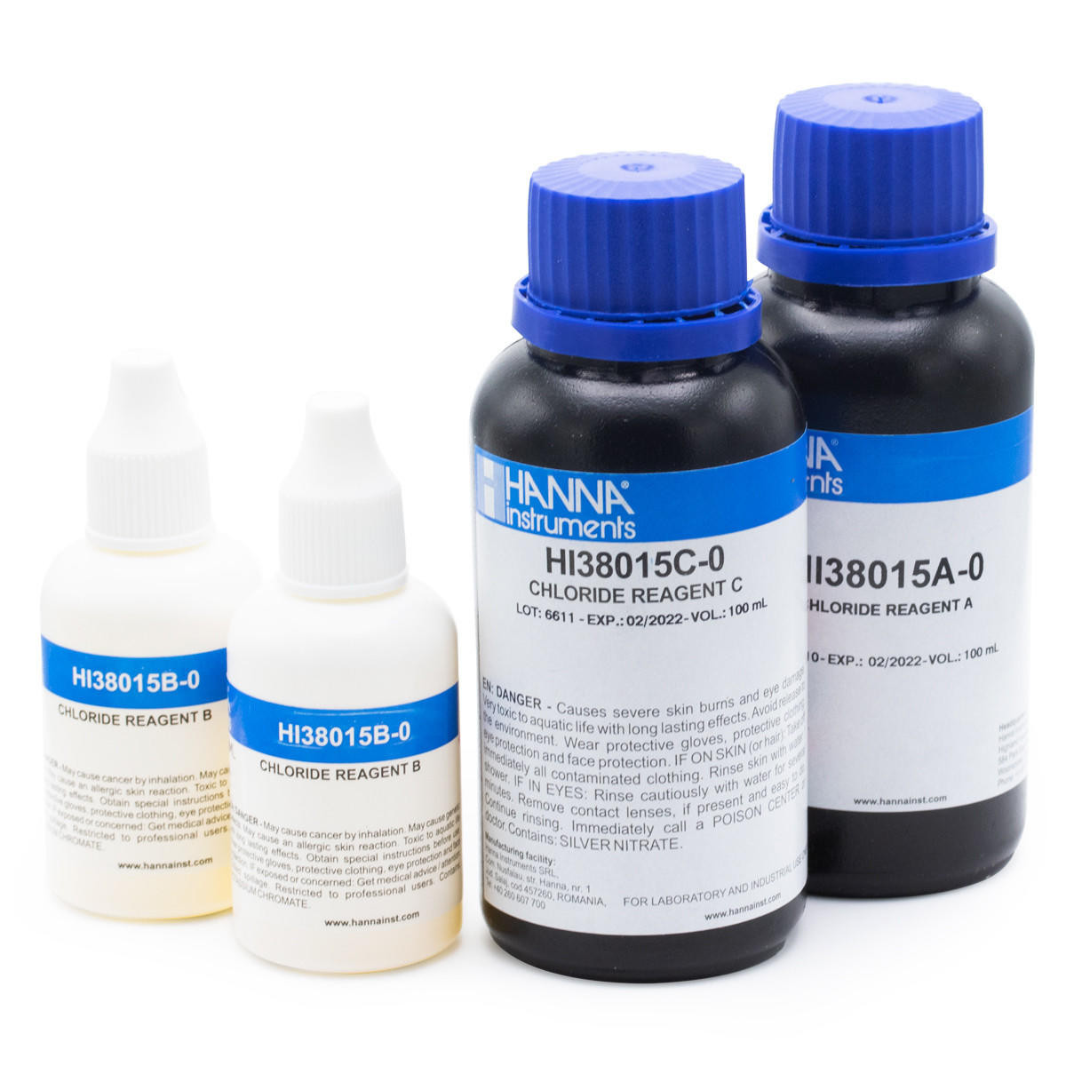 Hanna Instruments HI38015100 Extended Range Chloride Test Kit