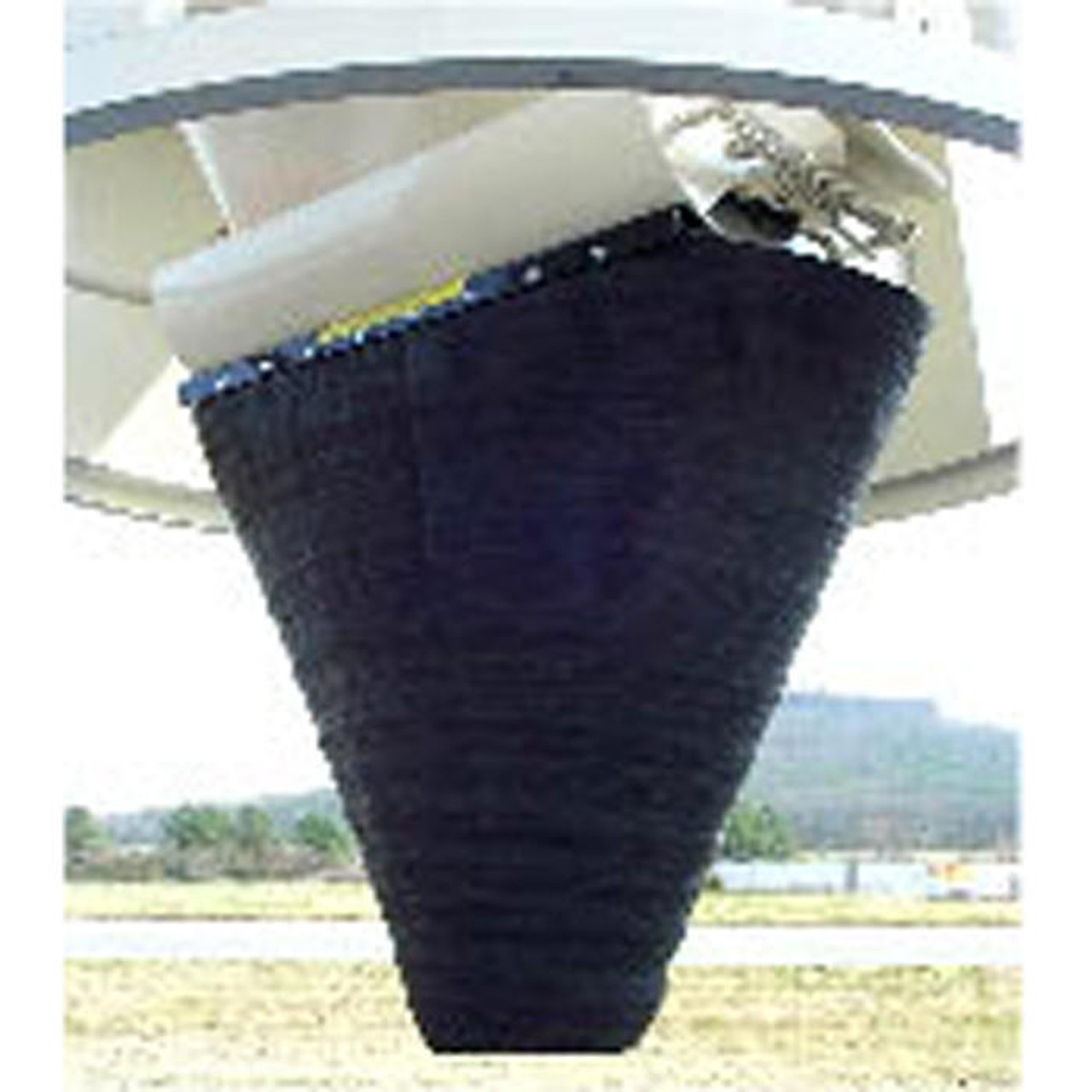 GarBro 409W, Flexible Rubber Accordion Hopper, 8in Opening, For 1/2