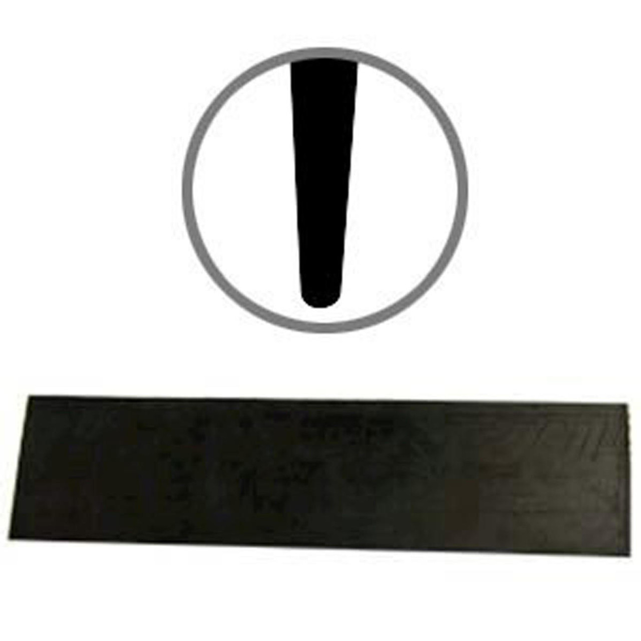 Midwest Rake 72 x 3 Round Edge Tapered Black Rubber Squeegee Blade