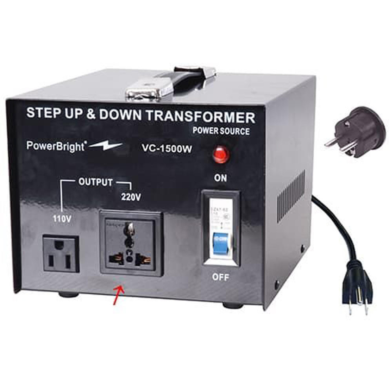 A basic step-down transformer.