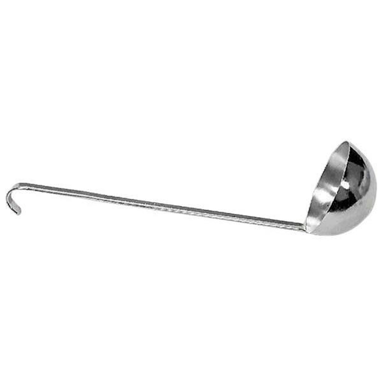 Choice 8 oz. One-Piece Stainless Steel Ladle with Blue Coated Handle