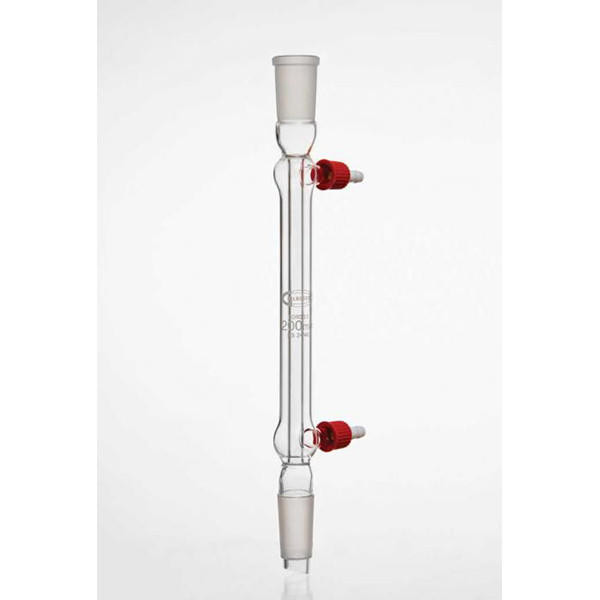 StonyLab Borosilicate Glass Liebig Condenser with 24/40 Joint 300 mm Jacket Length Lab Glass Condenser in