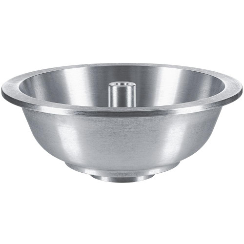 Gilson Company Centrifuge Extractor 3000g Bowl, stainless steel centrifuge bowl with a smooth, polished finish and central attachment point for laboratory centrifuge use.