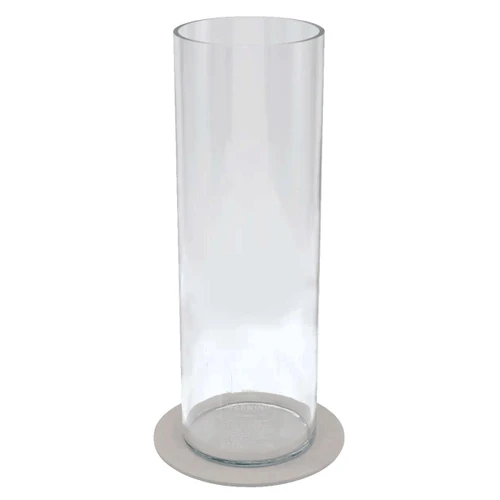 Gilson Company Reflux Extractor Jar for 2,000g Reflux Extractors, clear cylindrical glass jar with a round base for laboratory use.