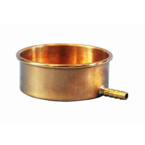 Global Gilson WT-13, 3" Diameter Full Height Brass Pan with Drain