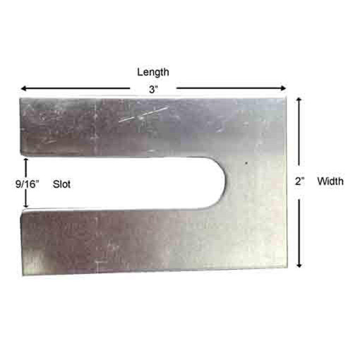 Deslauriers Aluminum Shims, 2in X 3in, 1/4in Thickness (100/Ct) 