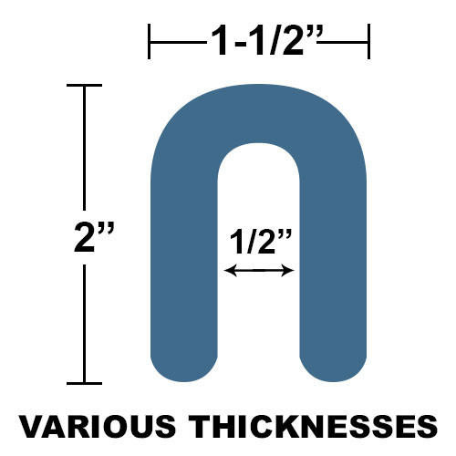 Econ-O-Shim 10-Series, 1-1/2in x 2in, 1/2in Thickness Solid (300/Ct
