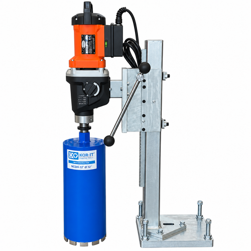 KOR-IT K-90 12in Milwaukee Core Drill with Anchor Bolts Base