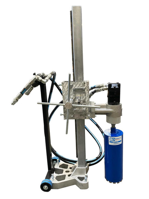 KOR-IT Hydraulic Core Drill with Large Roller Carriage, 14in Diameter Bit 
