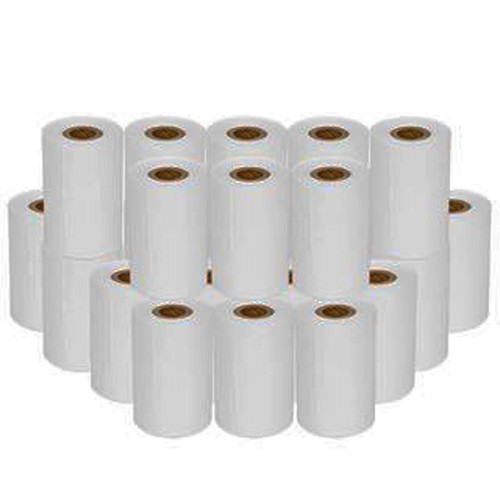 Gilson Company Thermal Printer Paper for NCAT Asphalt Furnace, 25 Rolls of white thermal paper rolls for asphalt testing.