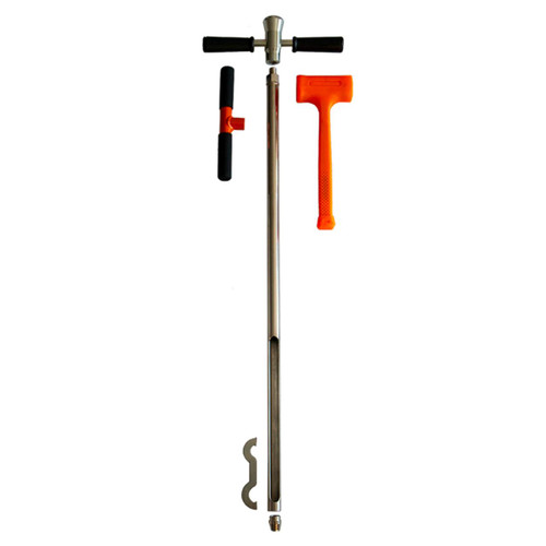 AMS 1in x 36in Hammer-Head Tip Soil Probe Kit, 5/8in Thread 